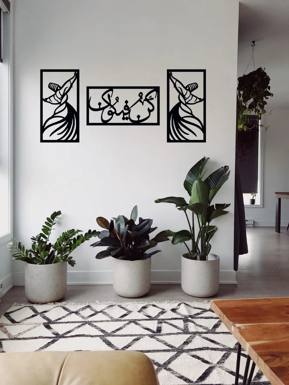 (3pcs set) 3D Wooden wall calligraphy kun faya kun Wall Art Decorations for Home, Living Rooms, Bedrooms, and Offices Perfect for Gifting