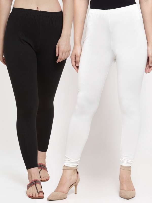 (Pack of 2 Tights) white and black Tights Flexible and Stretchable for Women