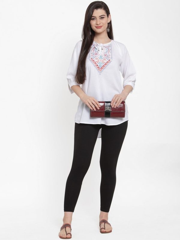 (Pack of 2 Tights) white and black Tights Flexible and Stretchable for Women