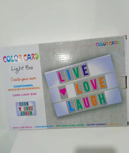 (NW00016) Color Card Light Box / Multicolor LED Light Box Letters Magic Board