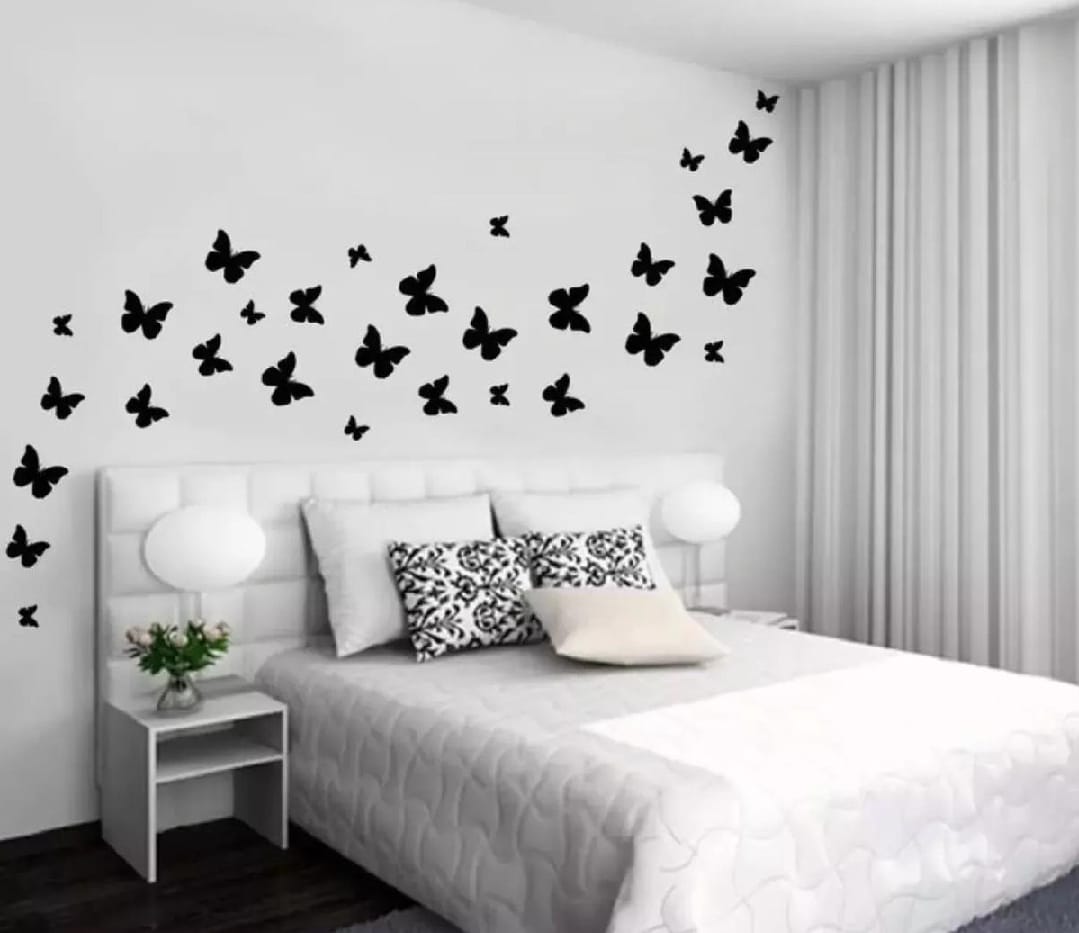 (pack of 30) 3D Wooden Butterfly Wooden Wall Decoration Items for Home, Bedrooms Inspire Kids and Look Decent
