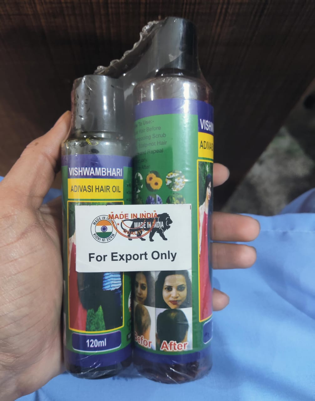 (pack of 2) Adivasi Hair Oil 120 ml Adivasi Hair shampoo 200ml (Without box) original