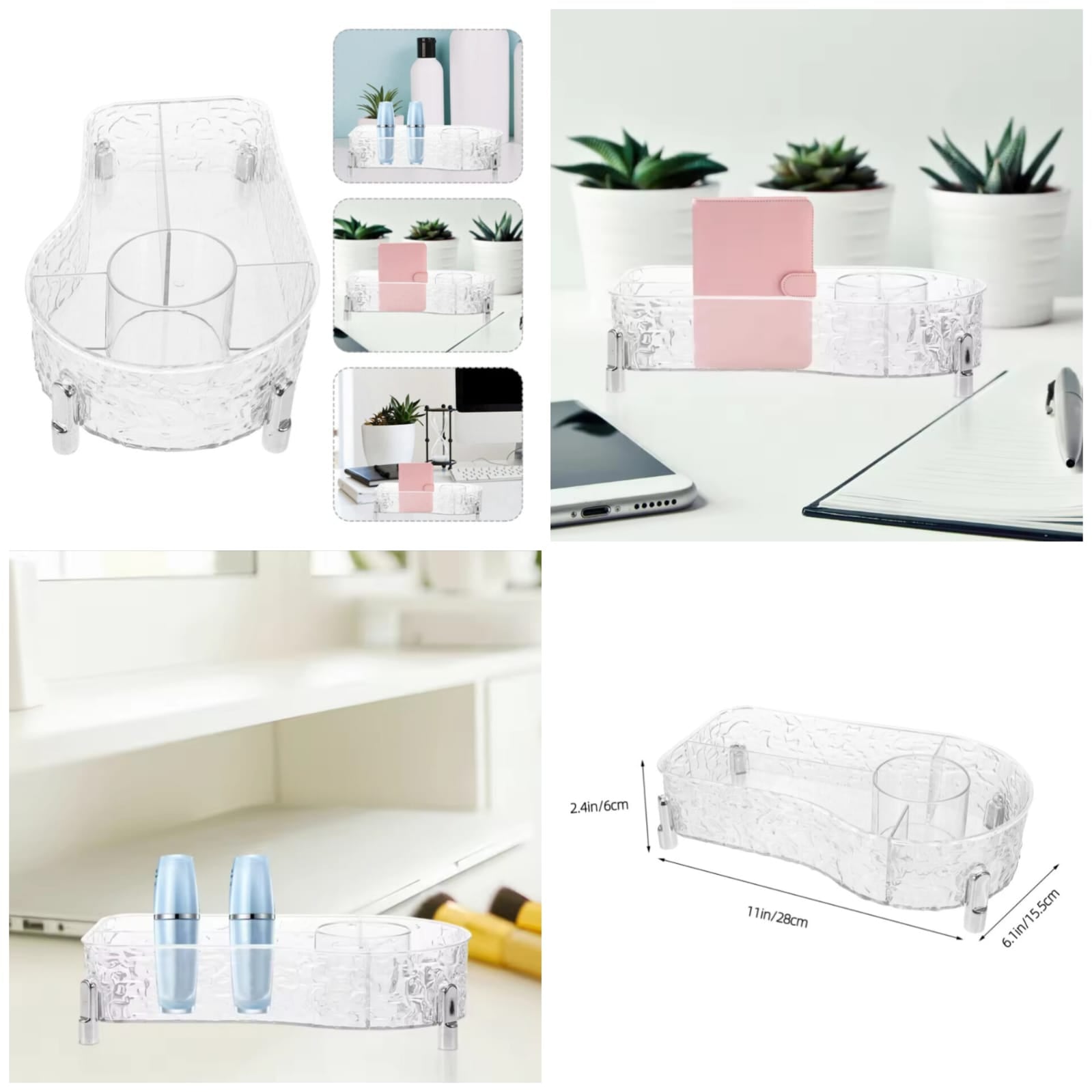 Glacier Makeup with Brush Holder