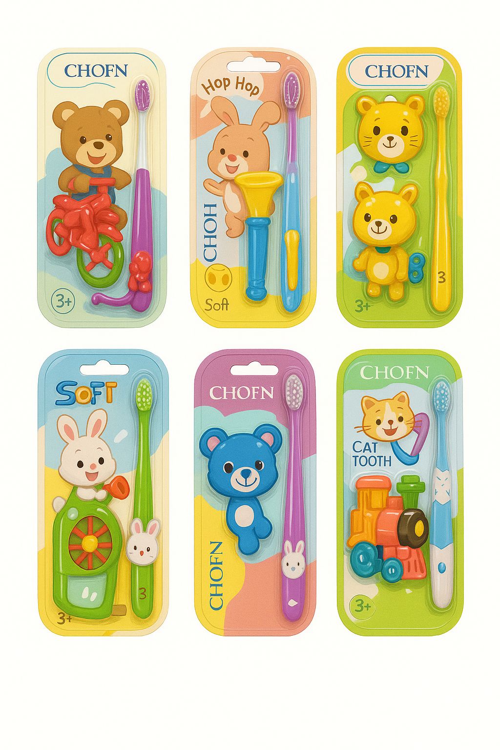 Kids Toothbrush Set (3–12 Years)