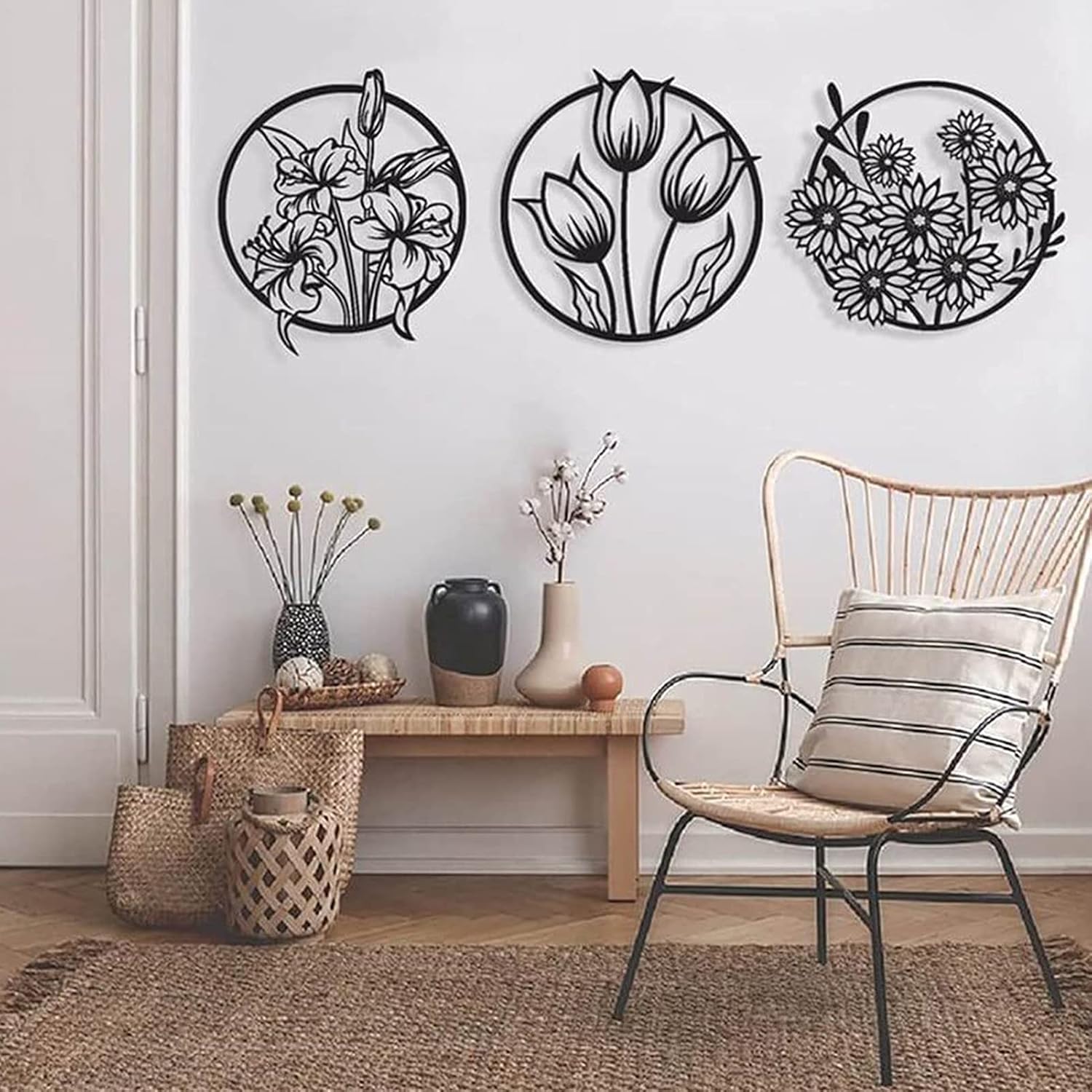 (3 pcs set )3D floral abstract Wooden Wall Art &amp; Home Decoration /  Item Home DÃ©cor Home Room &amp; Wall Decor Wall Art