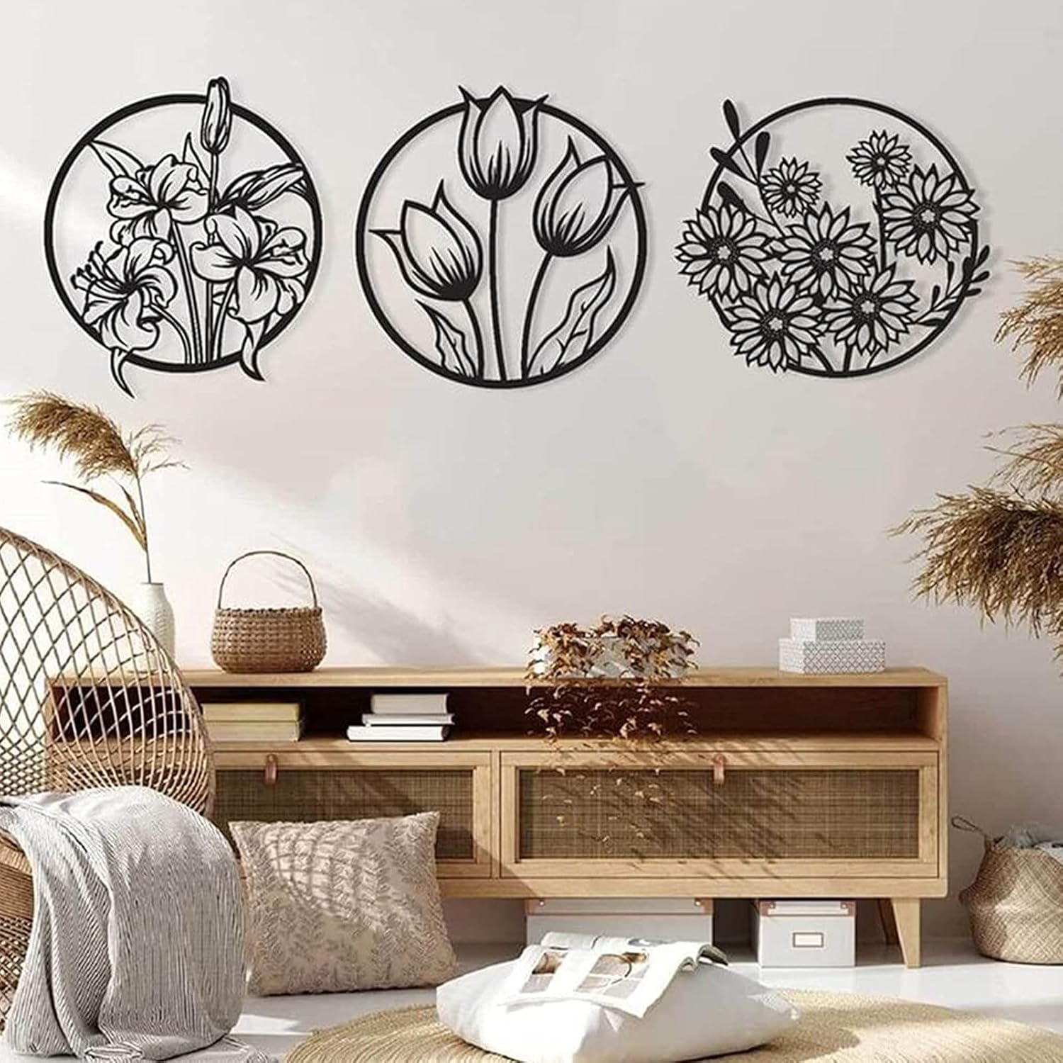 (3 pcs set )3D floral abstract Wooden Wall Art &amp; Home Decoration /  Item Home DÃ©cor Home Room &amp; Wall Decor Wall Art