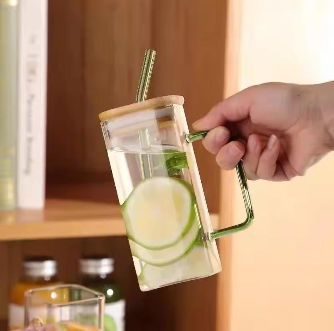 400ml Square Glass Mug