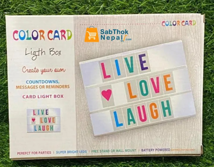(NW00016) Color Card Light Box / Multicolor LED Light Box Letters Magic Board
