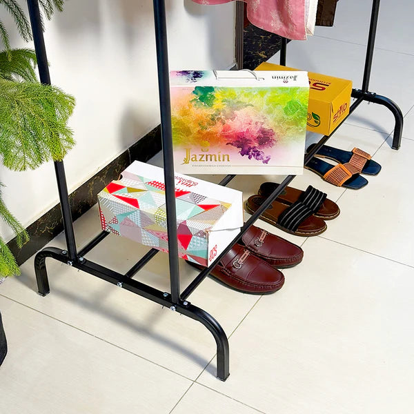 Double Pole Metal Cloth Stand