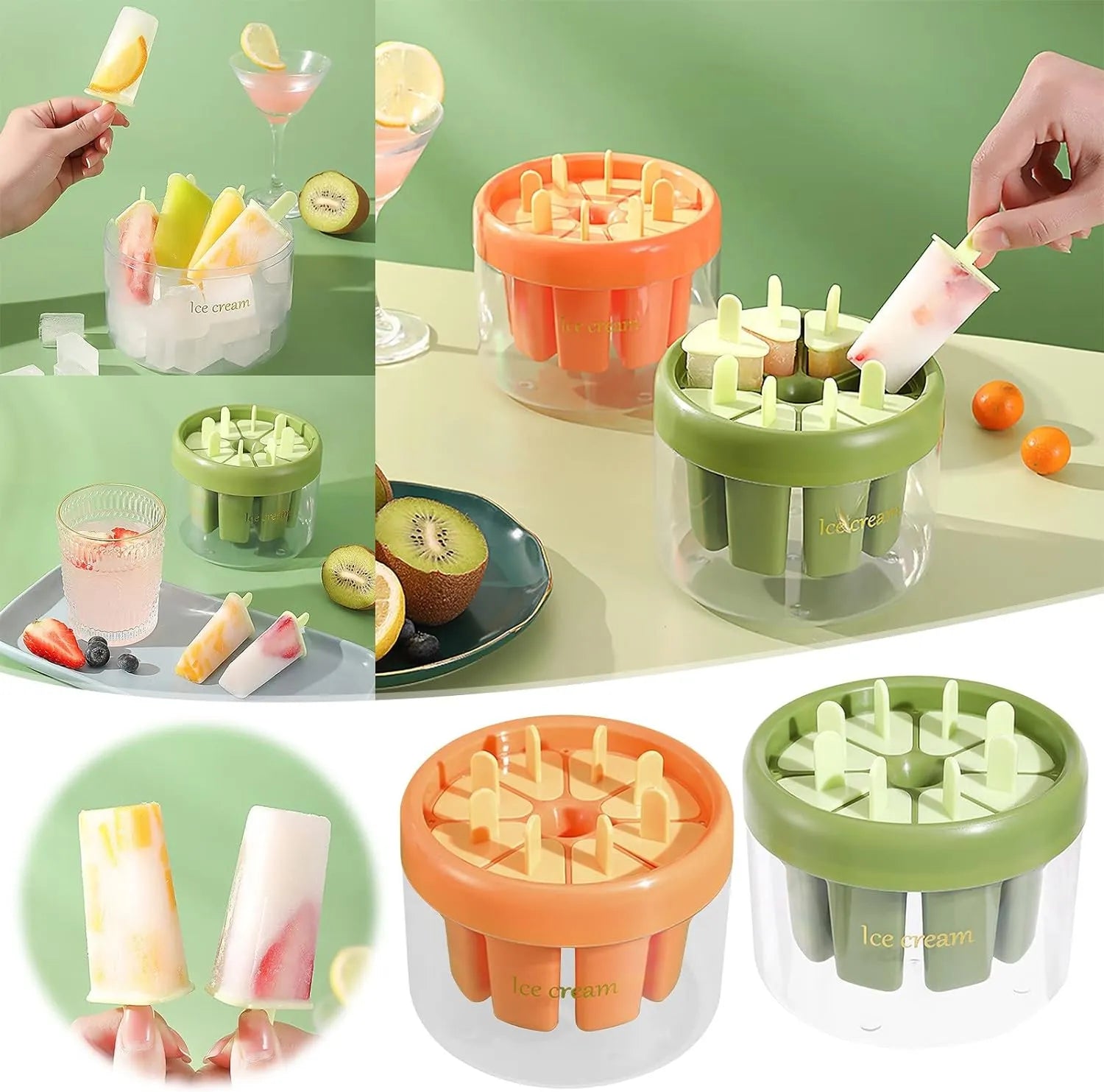 8 Grids Ice Cream Mold