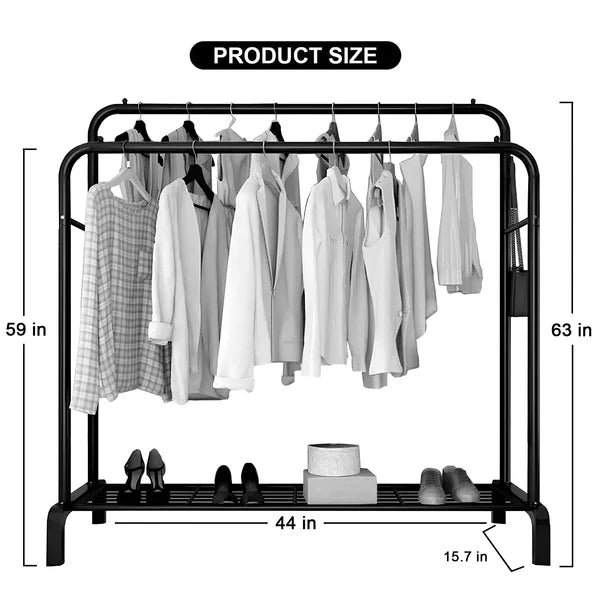 Double Pole Metal Cloth Stand