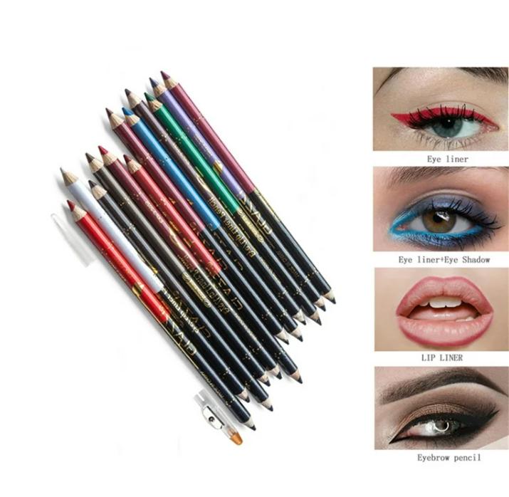 ( Pack of 6  )2 in 1 colors eye pencil multipurpose Eye Pencil (Random color)