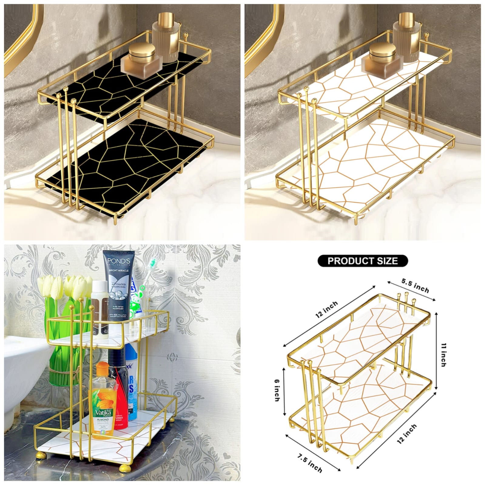 2-Tier Luxury Vanity Storage